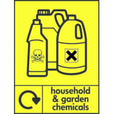 household & garden chemicals recycle & icon sign