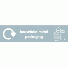 household metal packaging recycle & icon 