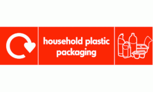 household plastics (with film) recycle & icon 