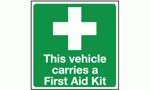 This vehicle carries a first aid kit