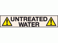 Untreated water labels - Pipeline labels