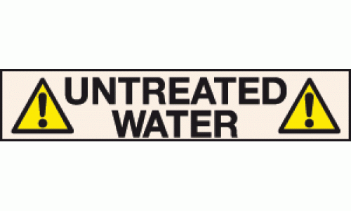 Untreated water labels - Pipeline labels
