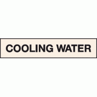 Cooling water labels - Pipeline labels