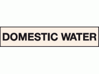 Domestic water labels - Pipeline labels