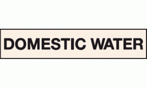 Domestic water labels - Pipeline labels