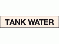 Tank water labels - Pipeline labels