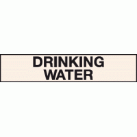 Drinking water labels - Pipeline labels