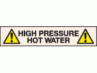 High pressure hot water labels - Pipe...