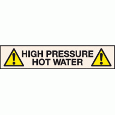 High pressure hot water labels - Pipeline labels