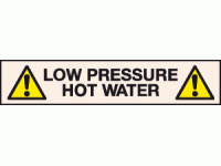 Low pressure hot water labels - Pipel...