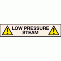 Low pressure steam labels - Pipeline labels
