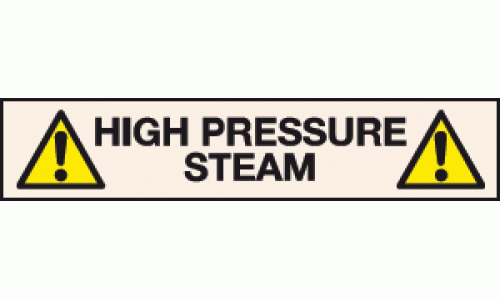 High pressure steam label - Pipeline labels