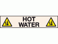 Hot water labels - Pipeline labels