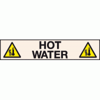 Hot water labels - Pipeline labels