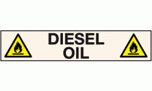 Diesel oil label - Pipeline labels