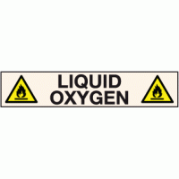 Liquid oxygen label - Pipeline labels