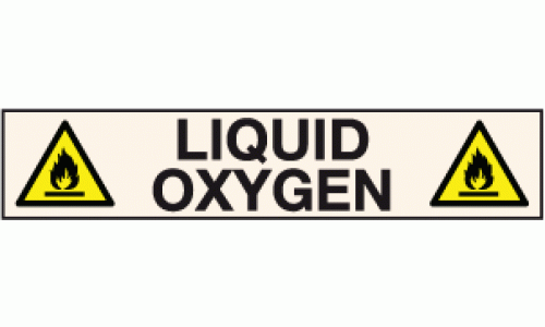 Liquid oxygen label - Pipeline labels