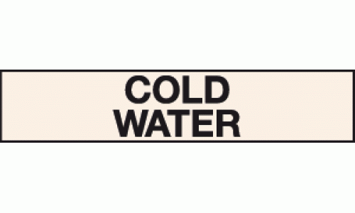 Cold water labels - Pipeline labels