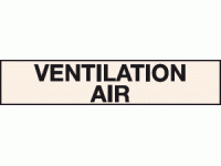Ventilation air labels - Pipeline labels