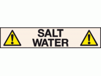 Salt water labels - Pipeline labels