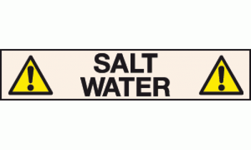 Salt water labels - Pipeline labels