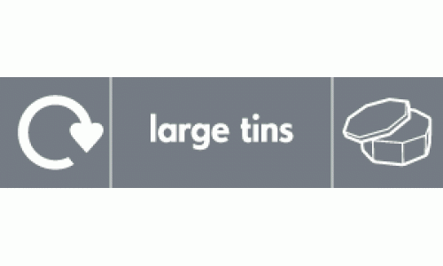 large tins recycle & icon 