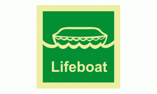 Lifeboat Photoluminescent IMO Safety Sign
