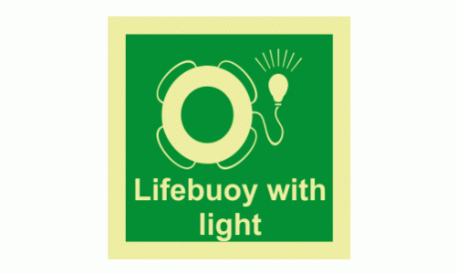 Lifebuoy With Light Photoluminescent IMO Sign 103108 