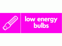 Low Energy bulbs Waste Recycling Sign...