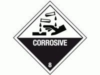 Class 8 Corrosive 8 - 250 labels per ...