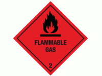 Class 2 Flammable gas 2.1 - 250 label...