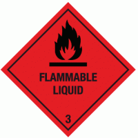 Class 3 Flammable Liquid 3 - 250 labels per roll