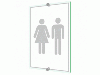 Male & Female Toilet sign - Clearview...