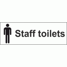 Male Staff Toilets Sign