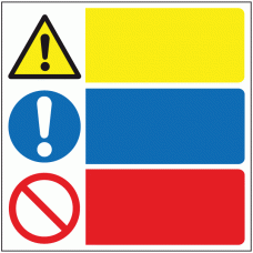 Danger information prohibition multi-purpose blank signs