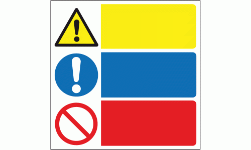Danger information prohibition multi-purpose blank signs