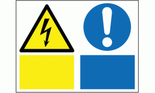 High voltage information multi-purpose blank sign