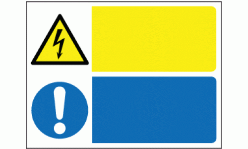 High voltage information multi-purpose blank sign