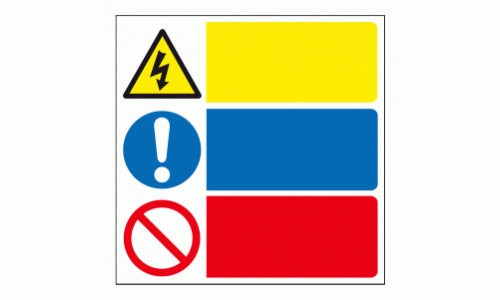 High voltage information prohibition multi-purpose blank signs