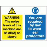 Warning the noise levels of this machine are 85 dB(A) or above you are required by law to wear ear protectors