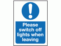 Please switch off light when leaving ...