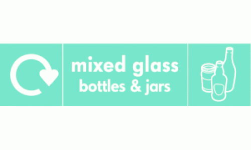 mixed glass bottles & jars recycle & icon 