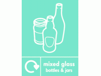mixed glass bottles & jars recycle & ...