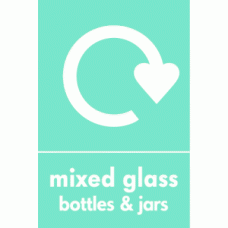 mixed glass bottles & jars recycle 