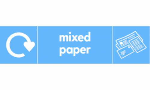 mixed paper recycle & icon 