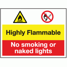 Highly flammable no smoking or naked lights
