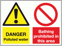 Danger polluted water bathing prohibi...