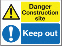 Danger construction site keep out sign