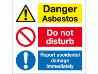 Danger asbestos do not distrub report...