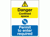 Danger confined space permit to enter...